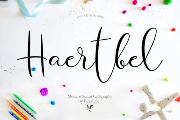 Haertbel Script Font by Bexx Type — Script Handwritten Font