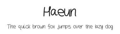 Haeun by Zharia Kang — Script Handwritten Font — thumbnail 1