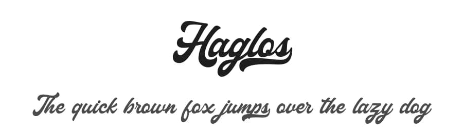 Haglos by Vultype — Script Handwritten Font