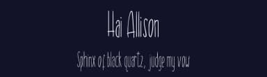 Hai Allison by Creatype Studio — Script Handwritten Font — thumbnail 2
