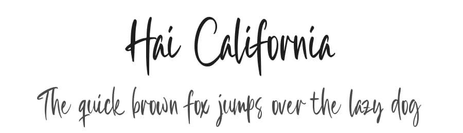 Hai California by Colllab Studio — Script Handwritten Font