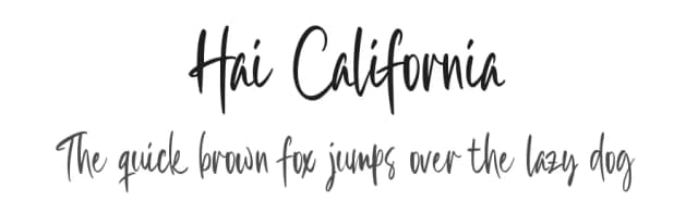 Hai California by Colllab Studio — Script Handwritten Font