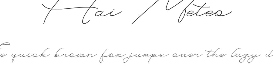 Hai Meteo by NihStudio — Script Handwritten Font