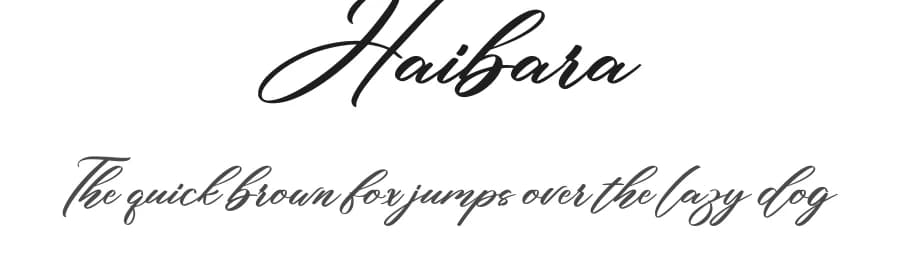 Haibara by Makashi — Script Handwritten Font