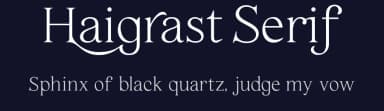 Haigrast Serif by Måns Grebäck — Serif Font — thumbnail 2