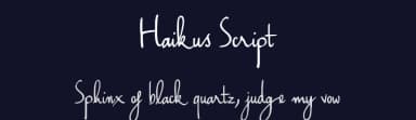 Haikus Script by Poemhaiku — Script Handwritten Font — thumbnail 2