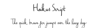 Haikus Script by Poemhaiku — Script Handwritten Font — thumbnail 1