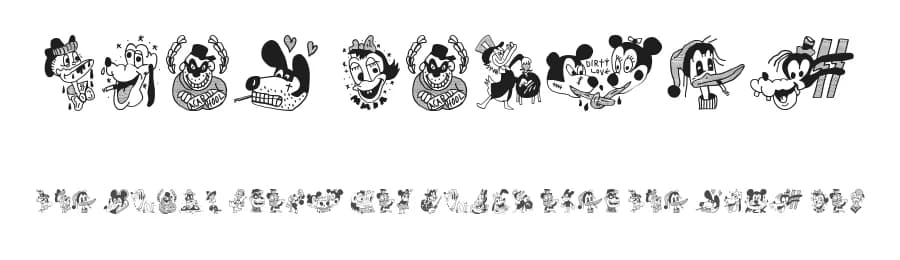 Hail Disney by Woodcutter — Dingbats Font