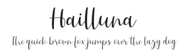Hailluna by www.movefont .com — Script Handwritten Font — thumbnail 1