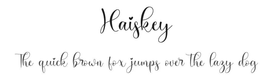 Haiskey by NanaNissa — Script Handwritten Font
