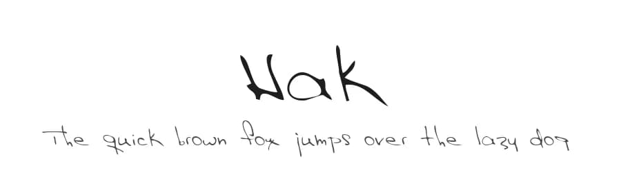 Hak — Script Handwritten Font