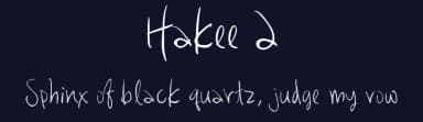 Hakee 2 by Hakee — Script Handwritten Font — thumbnail 2