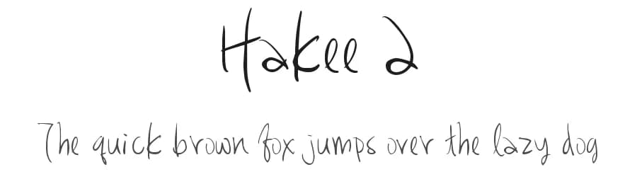 Hakee 2 by Hakee — Script Handwritten Font