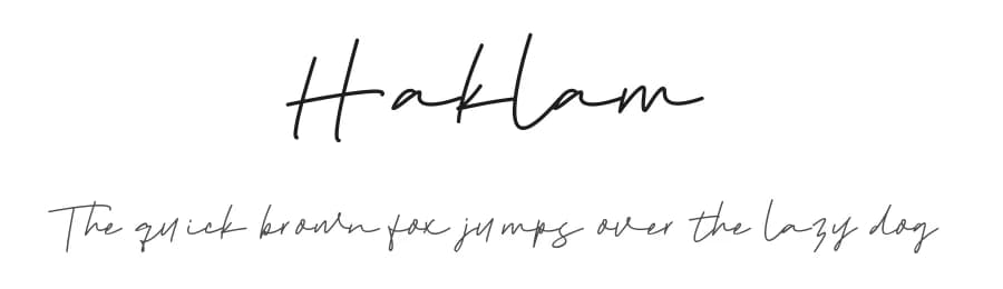 Haklam by Ahmad Khaidir — Script Handwritten Font