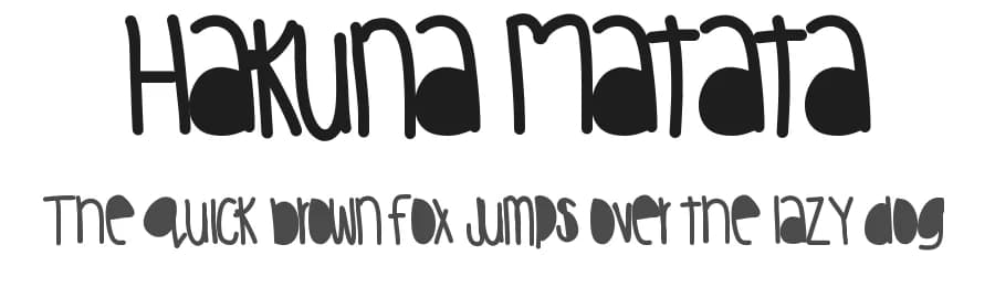 Hakuna Matata by Des Gomez — Script Handwritten Font