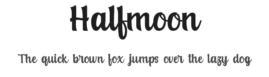 Halfmoon by Agus Rijwan Jaelani — Script Handwritten Font