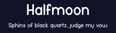 Halfmoon by Andrea Cerboneschi — Sans Serif Font — thumbnail 2