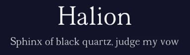Halion by William Cunningham — Serif Font — thumbnail 2