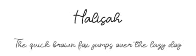 Halisah by Nabila — Script Handwritten Font — thumbnail 1