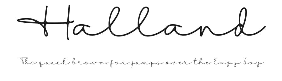 Halland by Nugi Nurzahid — Script Handwritten Font