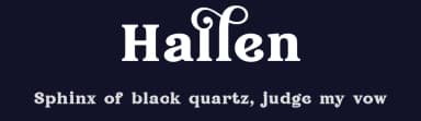 Hallen by Edignwn Type — Serif Font — thumbnail 2
