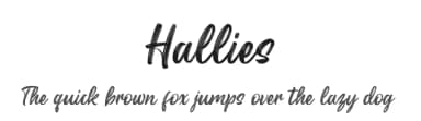 Hallies by Kong Font — Script Handwritten Font — thumbnail 1
