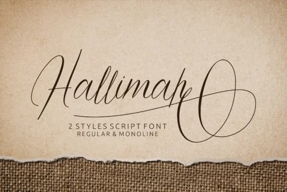 Hallimah Font by Omotu — Script Handwritten Font
