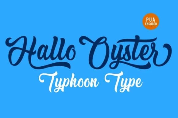 Hallo Oyster Font by Typhoon Type™ — Script Handwritten Font