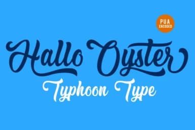 Hallo Oyster Font by Typhoon Type™ — Script Handwritten Font — thumbnail 1