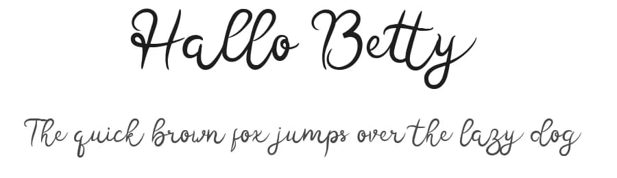 Hallo Betty by Javatype Studio — Script Handwritten Font — preview 1