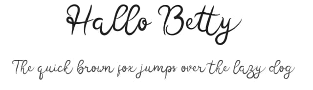 Hallo Betty by Javatype Studio — Script Handwritten Font