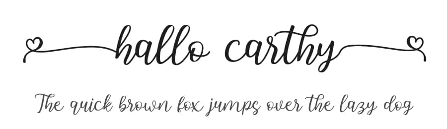 Hallo Carthy by Madatype Studio — Script Handwritten Font