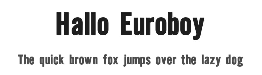 Hallo Euroboy by HENRIavecunK Type Co — Sans Serif Font