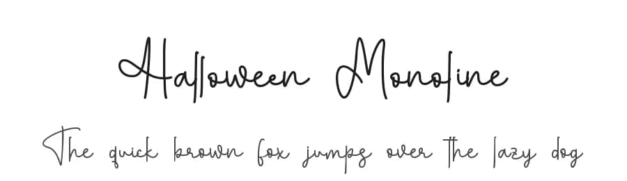 Halloween Monoline by Letterafa Studio — Script Handwritten Font