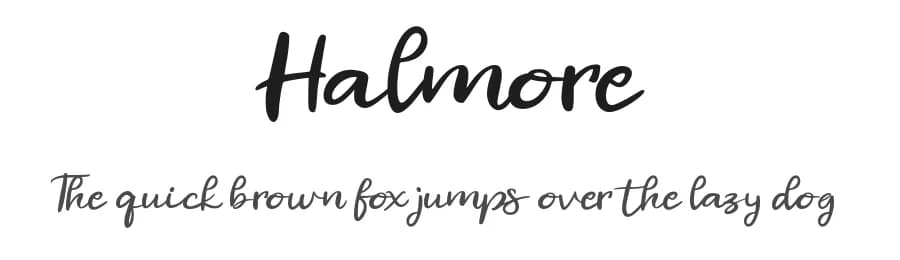 Halmore by Vunira Design — Script Handwritten Font