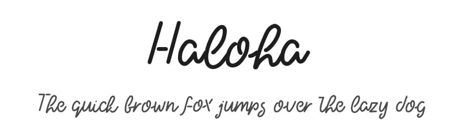 Haloha by Typefactoryco — Script Handwritten Font