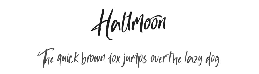 Haltmoon by Hugefonts — Script Handwritten Font