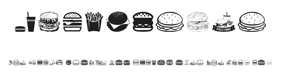 Hamburger by Woodcutter — Dingbats Font