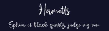 Hametts by olivetype — Script Handwritten Font — thumbnail 2