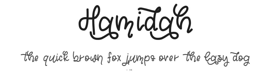 Hamidah by Aisyah — Script Handwritten Font