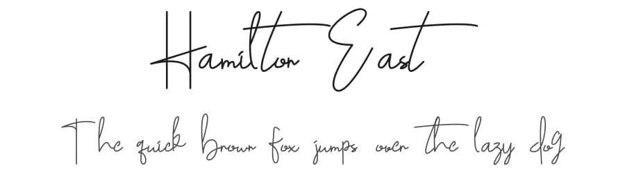 Hamilton East by Fntyp Std — Script Handwritten Font