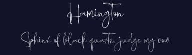 Hamington by Id: #1146462 — Script Handwritten Font — thumbnail 2