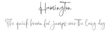 Hamington by Id: #1146462 — Script Handwritten Font — thumbnail 1
