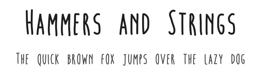 Hammers and Strings by Geronimo Font Studios — Script Handwritten Font