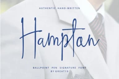 Hampton Font by great19 — Script Handwritten Font — thumbnail 1