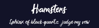 Hamsters by Billy Argel Fonts ® — Script Handwritten Font — thumbnail 2