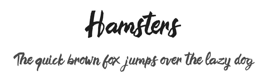 Hamsters by Billy Argel Fonts ® — Script Handwritten Font