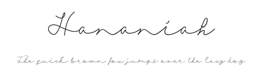 Hananiah by Rusd — Script Handwritten Font