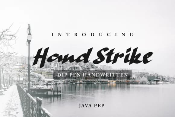Hand Strike Font by JavaPep — Script Handwritten Font