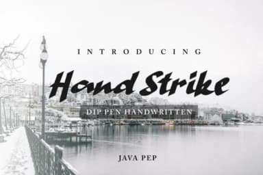 Hand Strike Font by JavaPep — Script Handwritten Font — thumbnail 1
